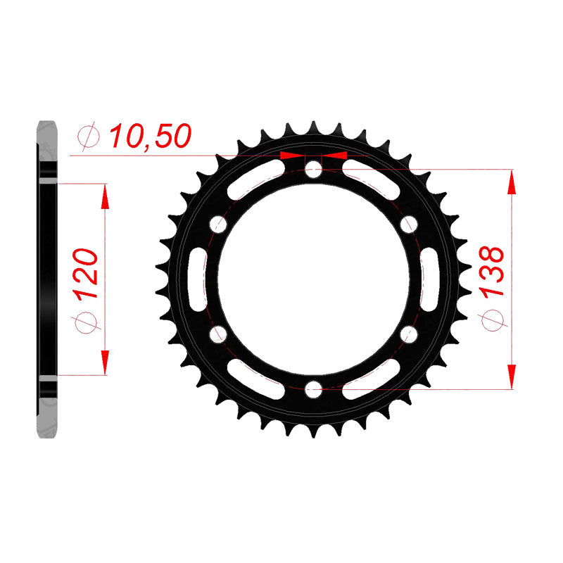 AFAM REAR SPROCKET HON CBR250R (11-13) 10337-38 10337-38