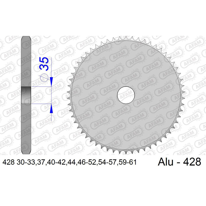AFAM BLANK SPR.428P 37T ALLOY 7075-T6 428-37