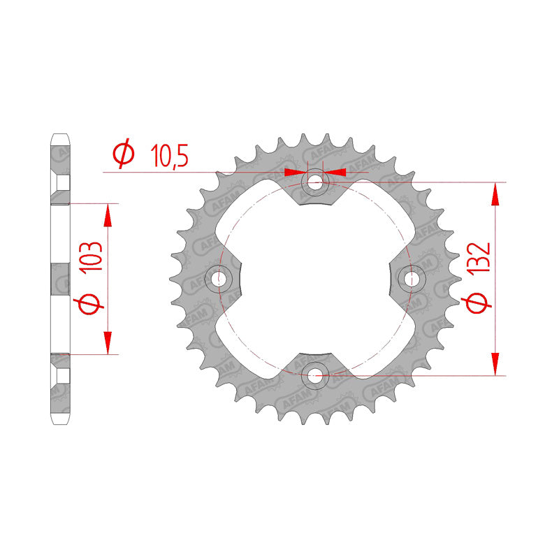 AFAM SPR.RR.KTM 38T (JTR-881) 71305-38