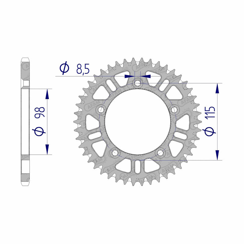 AFAM AFAM RR 48T 420 ALLOY KTM60/65SX 99-06(72101). 72101_48