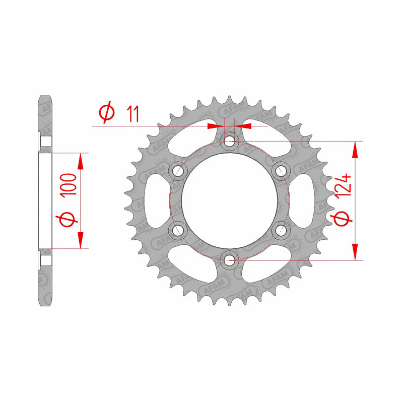 AFAM SPR.RR. DUCATI 4941013-1A 42T 520P (50602-42). 50602-42