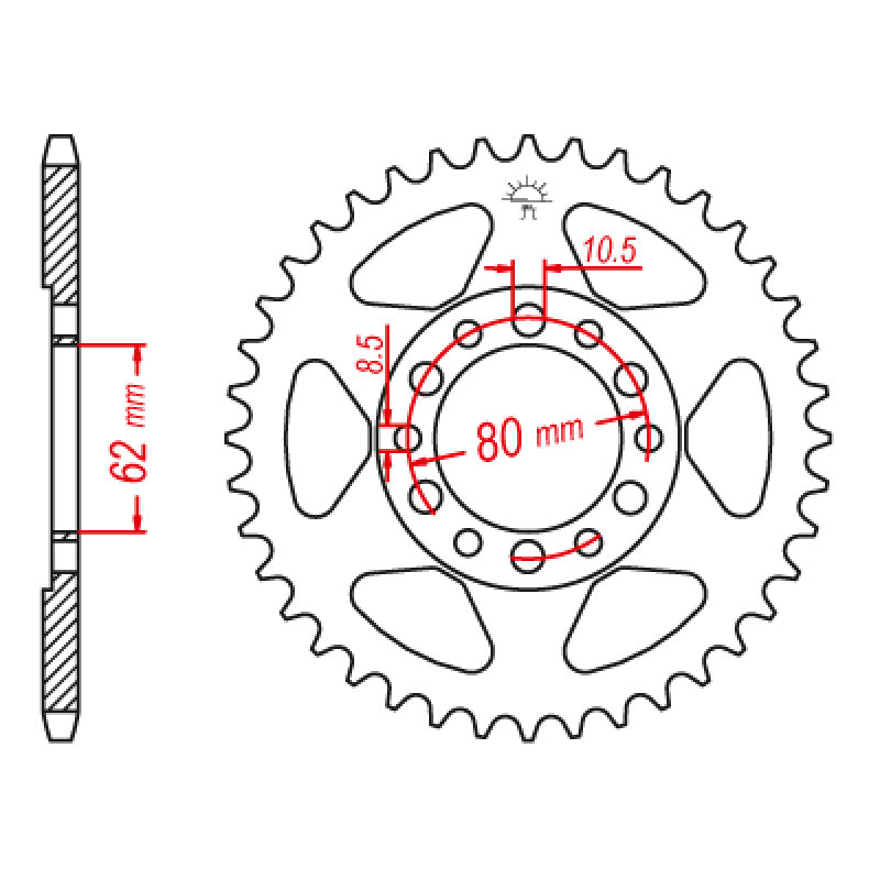 ITL SPR.RR.55T 428P 12H YZ80XT125/200/350RT180 842/3 111644