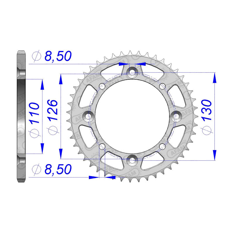AFAM REAR SPROCKET KAW KX65 (00-15) 17107N-47 17107N-47
