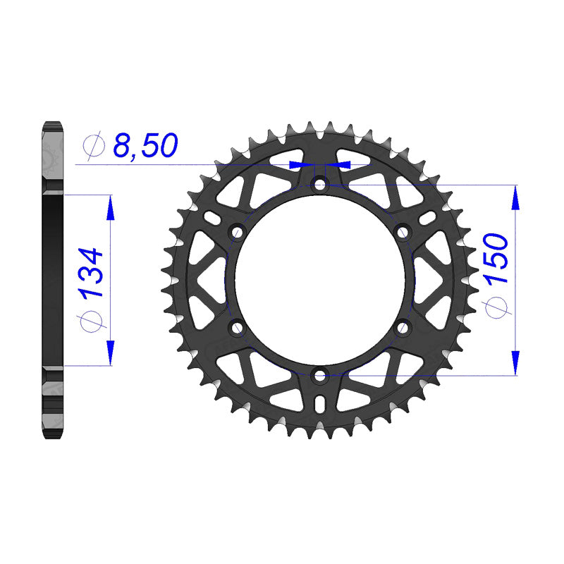 AFAM SPR.RR.KX125/250/500/RMZ250 04 52T (17206-52). 17206_52