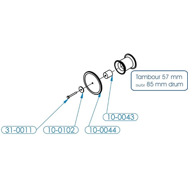 PORTABLE WINCH RETAINING WASHER 1/4X1-1/4 ZN 10-0102