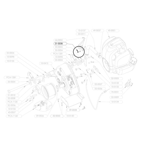PORTABLE WINCH SCREW 10-24X3/4 ZN PAN HEAD SQ DR 31-0038