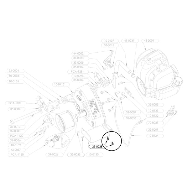 PORTABLE WINCH TAPPING SCREW HEX HEAD TYPE B 10-16X1/2 39-0028