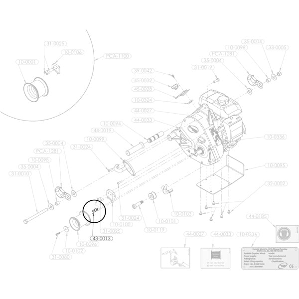PORTABLE WINCH KEY CAPSTAN DRUMS 57-76-85MM 43-0013