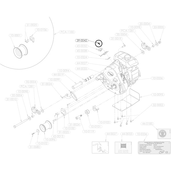 PORTABLE WINCH TAPPING SCREW HEX HEAD TYPE AB 10X5/8 39-0042