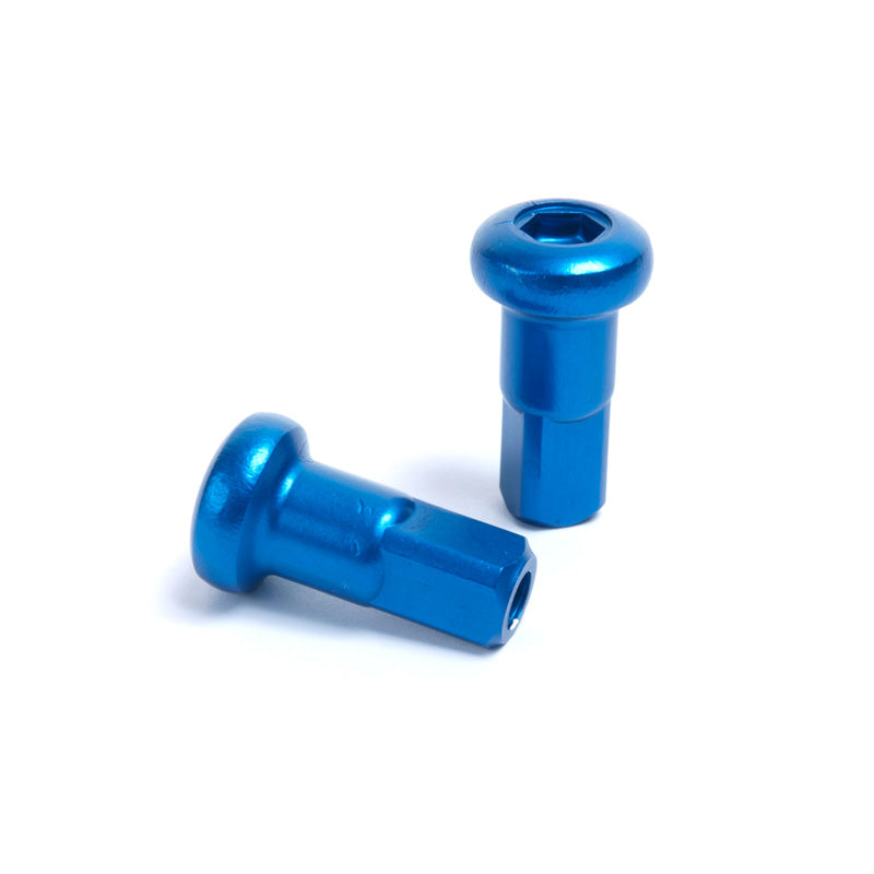 SM PRO WHEELS ALLOY NIPPLE (36)/9G X .300/3.6 X 7.6MM/BLUE NA_09_300_04