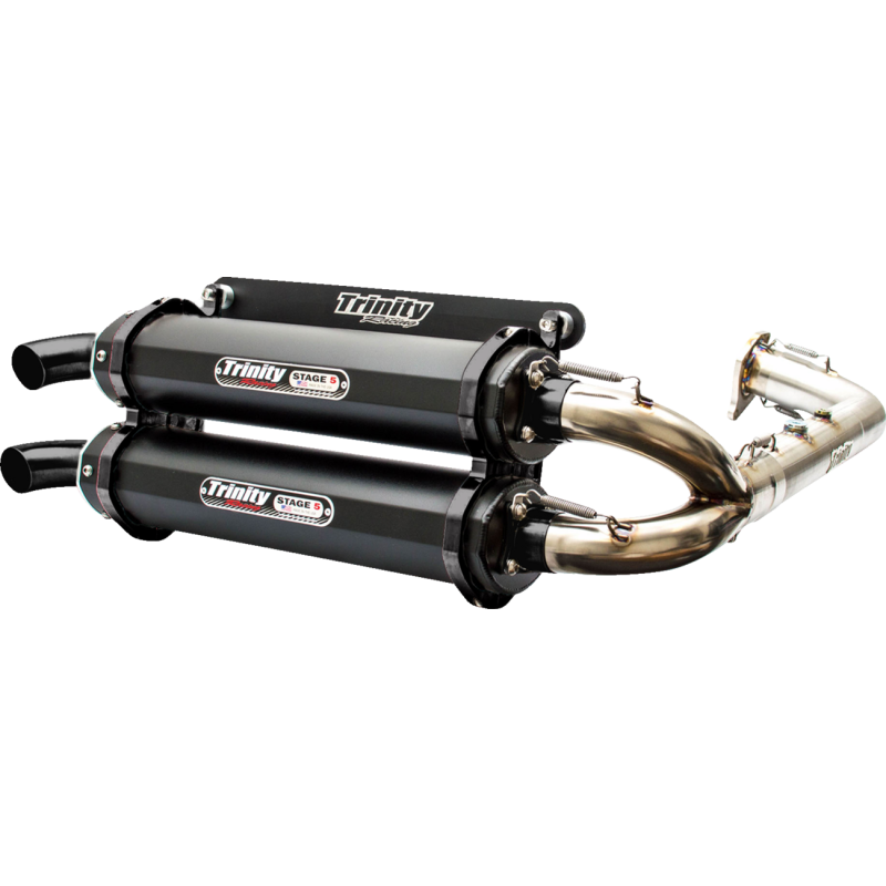 TRINITY RACING EXHAUST RZR TURBO BK CRKT TR-4153D-C2
