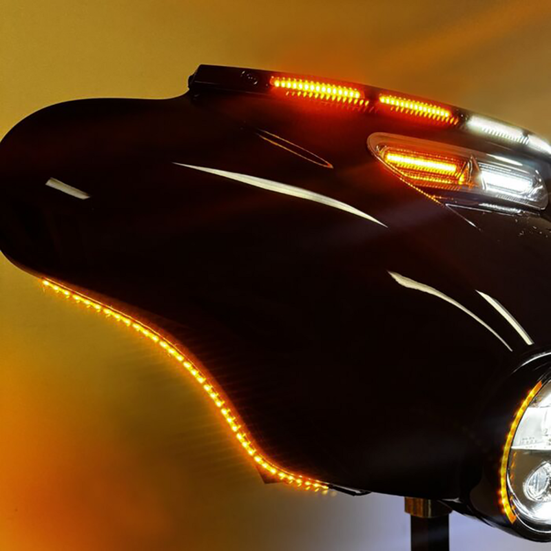 CUSTOM DYNAMICS LIGHT FAIRING STRIPS DUAL COLOR LED AMB/WHT CD-LED-36-AW