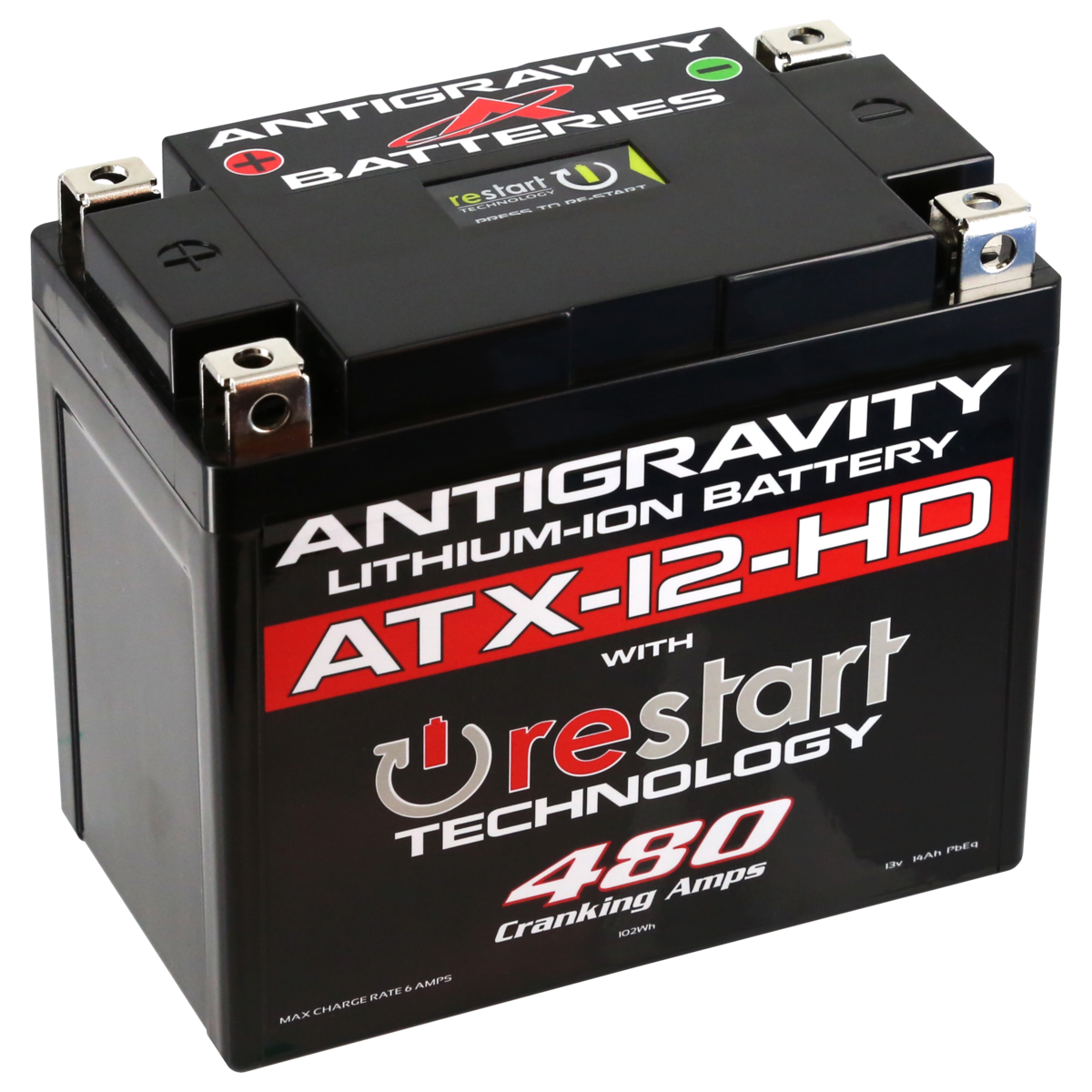 ANTIGRAVITY YTX12 HIGH POWER 480 CRANKING AMPS 16 AG-ATX12-HD-RS