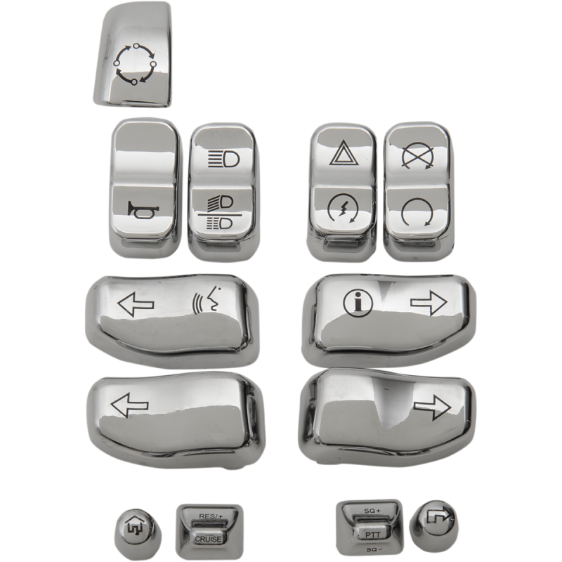 DRAG SPECIALTIES CAPS SWITCH CHR FLHT 14-19 H18-0350CO-C