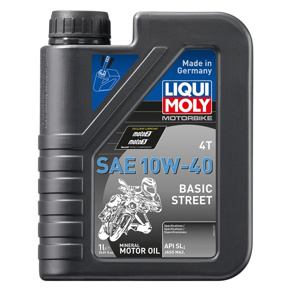 LIQUI MOLY OIL 4T SAE 10W40 BASIC STR MRAL 1L 20190