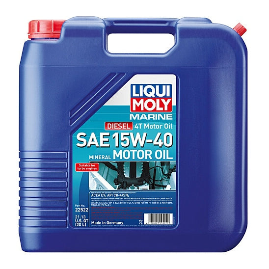 LIQUI MOLY OIL MOTOR 15W40 MARINE DIESEL 4T 20L 22522