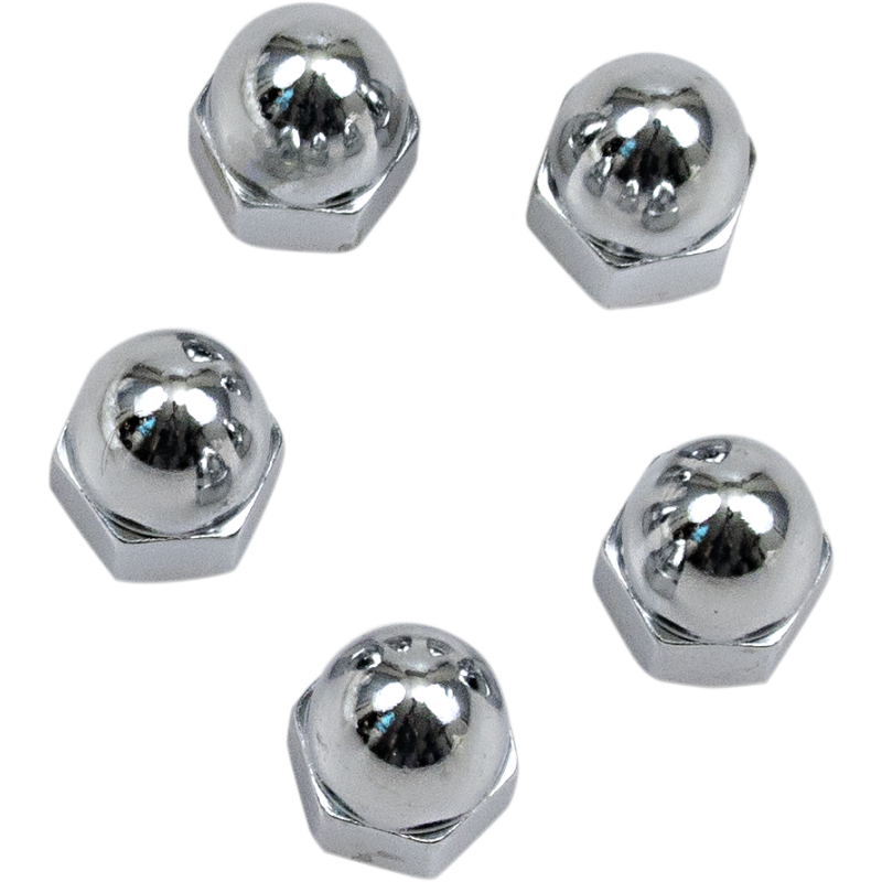 DRAG SPECIALTIES 1/2-20 CHROME ACORN NUTS(5PAK)CY-CHROME MPB112