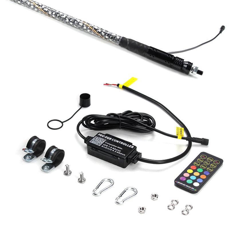 TOXIC DOUBLE SIDED LED WHIP 3' WITH REMOTE 1619200