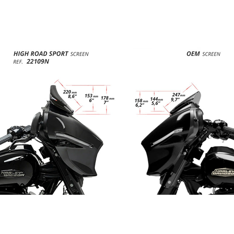 PUIG WS HIGH-ROAD SPORT HARLEY DAVIDSON STREET GLIDE 24 22109H