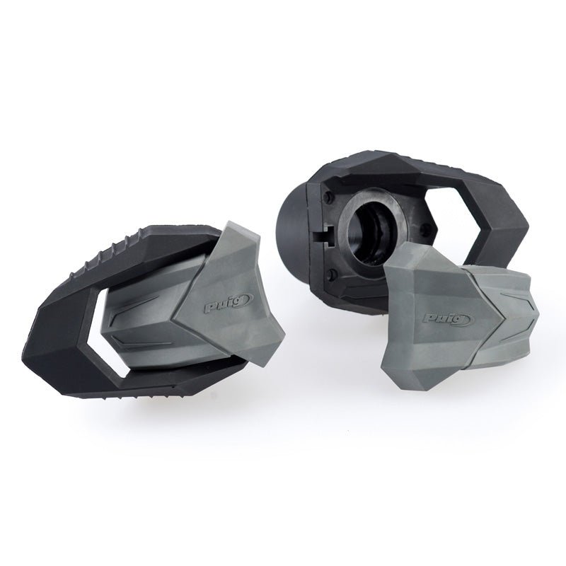 PUIG PAIR R19 NYLON PUCKS 50MM+CAP FOR M12 BLACK 3152N