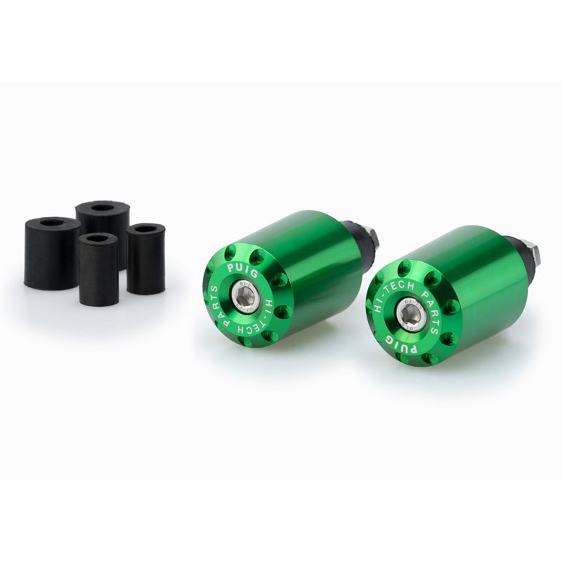 PUIG BAR END ALUMINUM UNIVERSAL C/GREEN 5777V