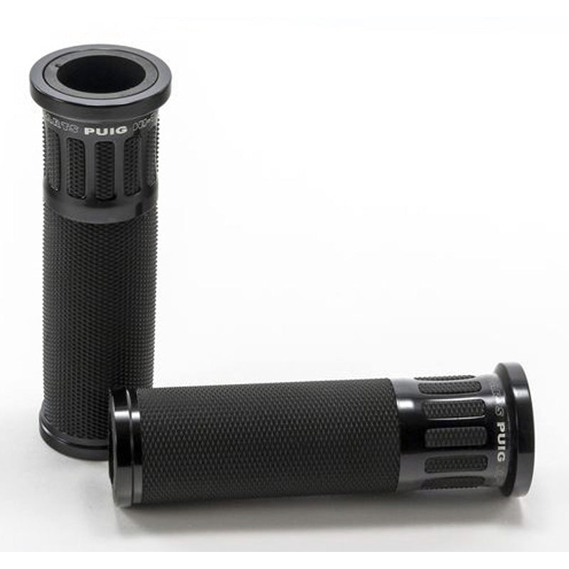 PUIG GRIPS BY PAIR PUIG HI-TECH ALU 123MM C/BLACK 8188N