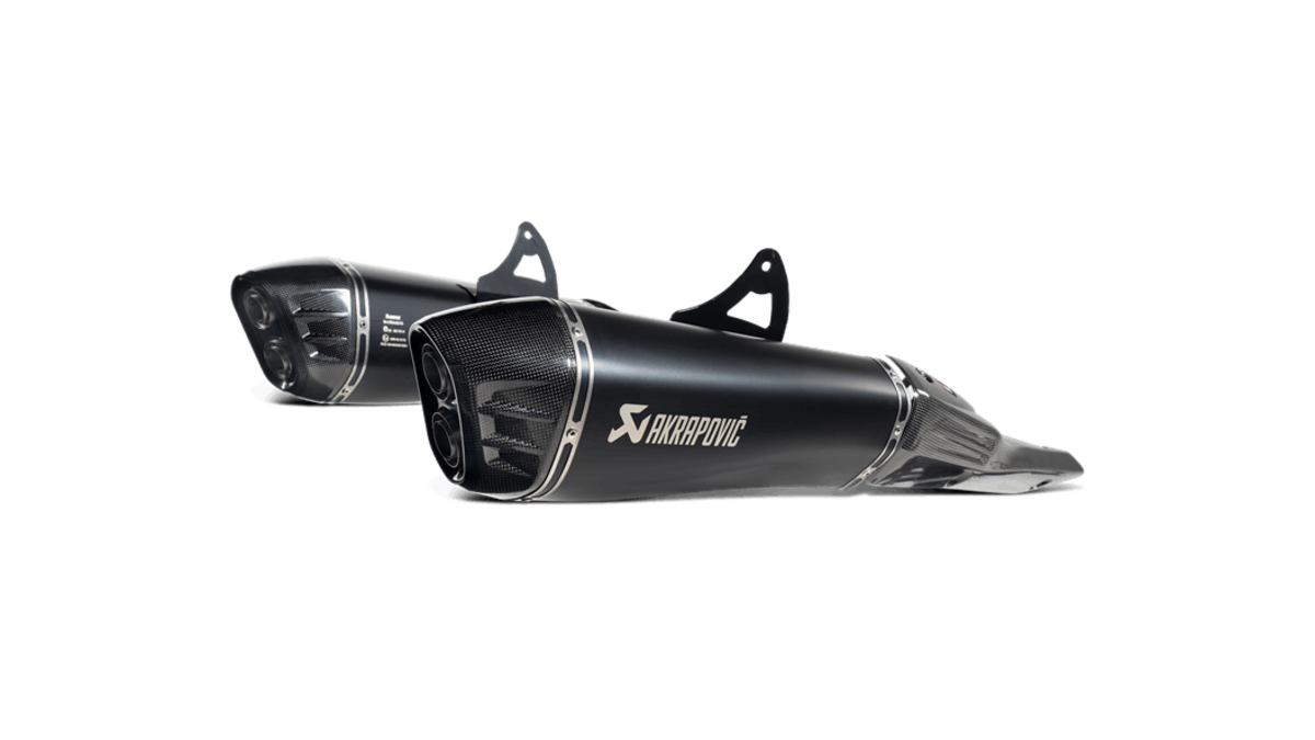 AKRAPOVIC HAYABUSA 21-22 TITANIUM BLK SLIP-ONS (2) S-S13SO4-HRAATBL