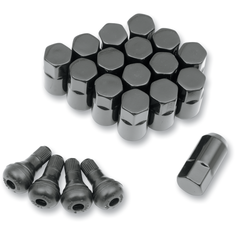 MOOSE UTILITY DIVISION 10MM X 1.25 BLACK LUG NUT (16) + 4 V/S SP300MO208B