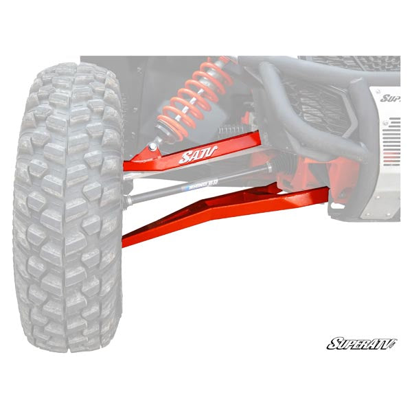 SUPERATV SIDEWINDER A-ARMS - RED W/ SUPER DUTY BALL JOINTS CAN-AM AA-CA-X3-1.5-WCBSD14