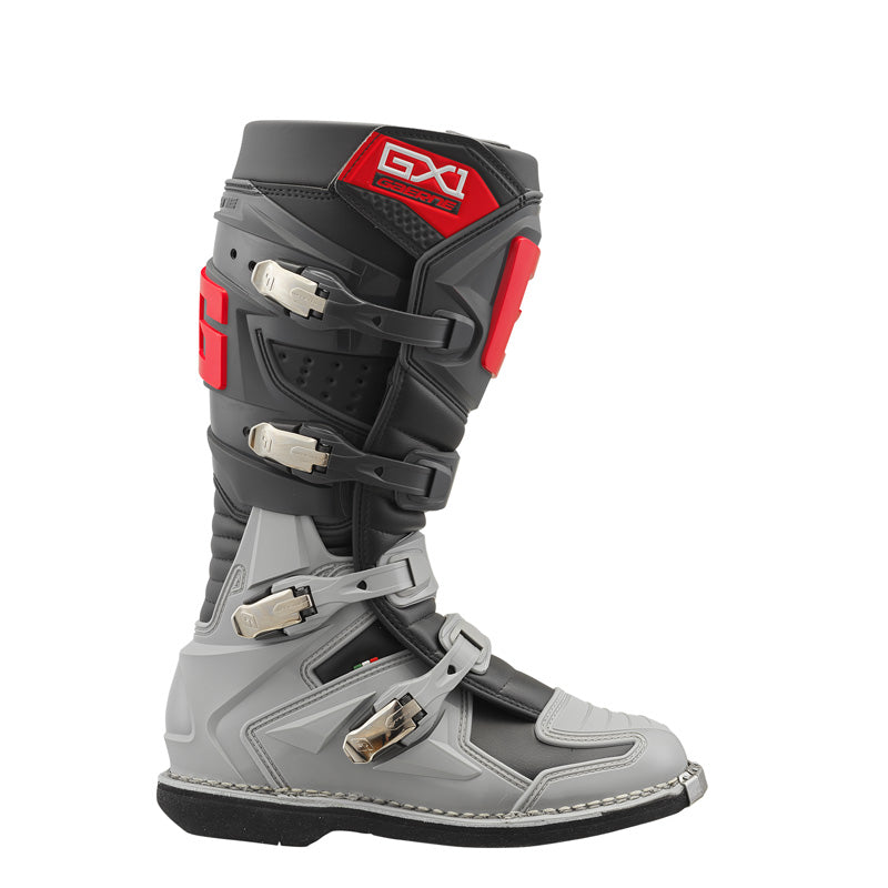 GAERNE GX-1 MX BOOTS - ANTHRACITE/GREY/RED (44) 2192-032-44