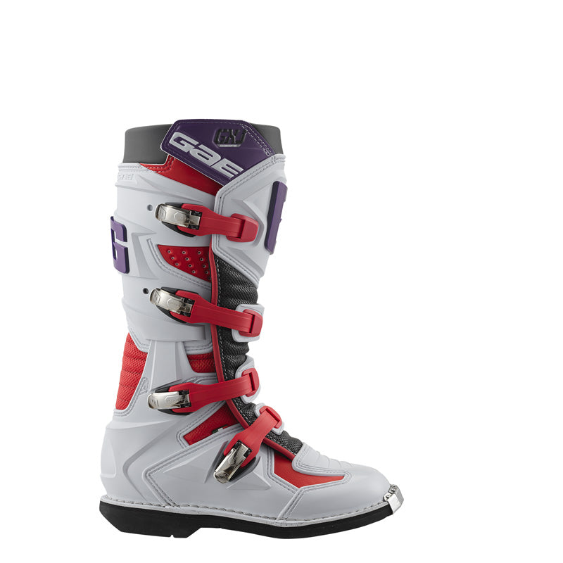 GAERNE GX-J JUNIOR MX BOOTS - WHITE/RED/PURPLE (36) 2169-025-36