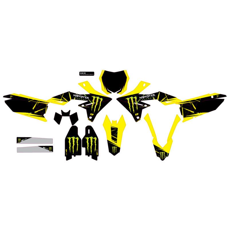 D'COR VISUALS COMP. KIT MONSTER ENERGY SLASH RMZ250-450 20-40-133