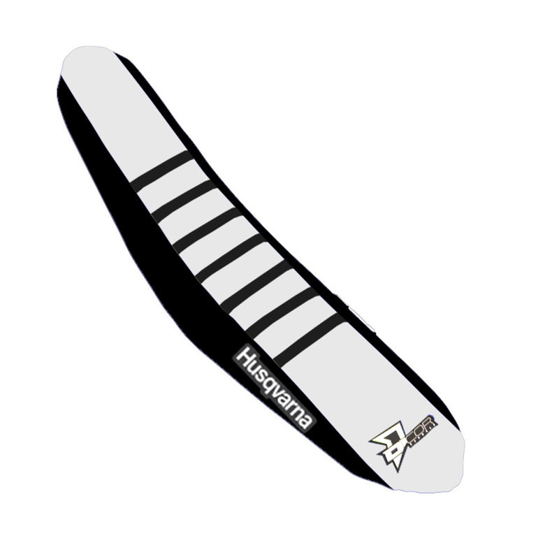 D'COR VISUALS SEAT COVER BLK/WHT/BLK HUSQ TC125FC250-450(16-18) 30-70-408