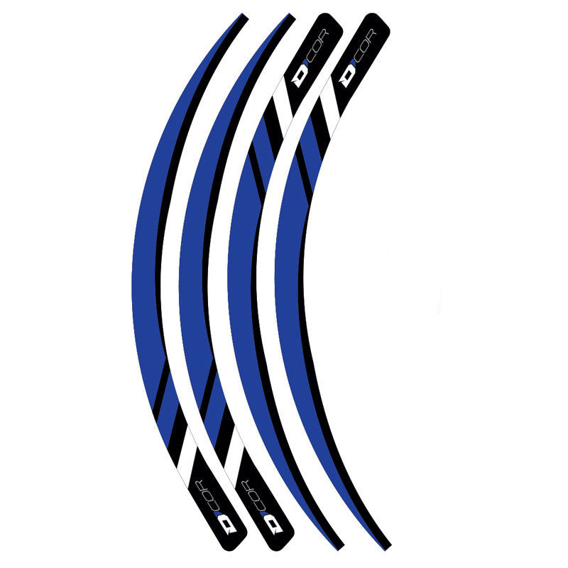 D'COR VISUALS RIM DECALS BLUE 4 PC SET 40-80-220