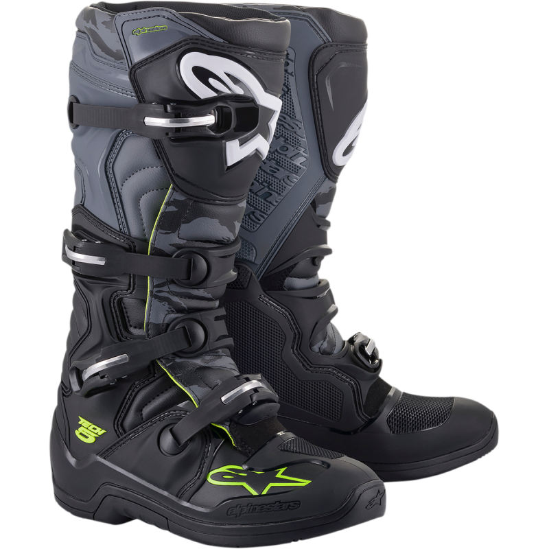 ALPINESTARS BOOT T5 BK/GY/YL FL 8 2015015-1055-8