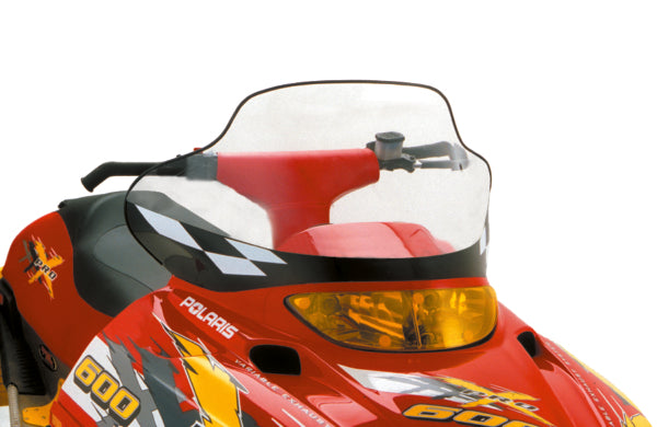 POWERMADD WINDSHIELD TALL 14.75" CLR W/BK CHECK 11540