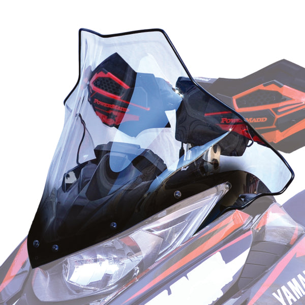 POWERMADD WINDSHIELD LOW 17" CLR W/BK GRAP YAM 14530