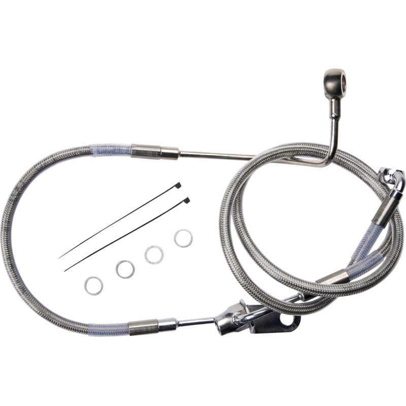 DRAG SPECIALTIES BRAKE LINE RR NON ABS SS 621225