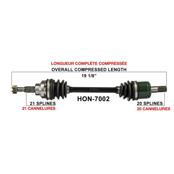 TRAKMOTIVE AXLE COMPL HON TRAKMOTIVE HON-7002