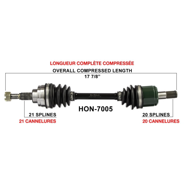 TRAKMOTIVE AXLE COMPL HON TRAKMOTIVE HON-7005