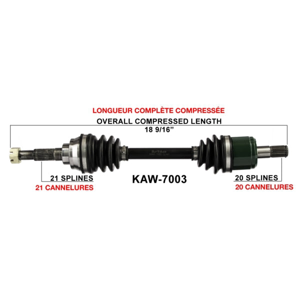 TRAKMOTIVE AXLE COMPL KAWA TRAKMOTIVE KAW-7003