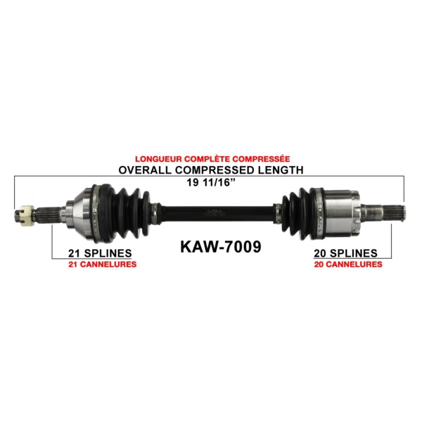TRAKMOTIVE AXLE COMPL KAWA TRAKMOTIVE KAW-7009