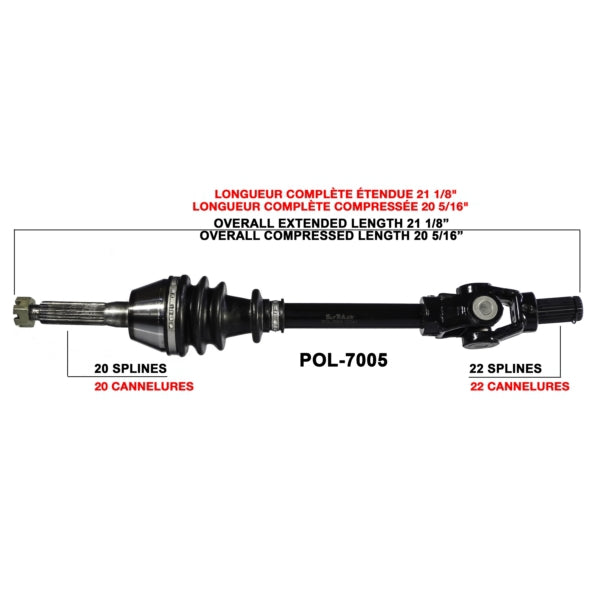 TRAKMOTIVE AXLE COMPL POL TRAKMOTIVE POL-7005