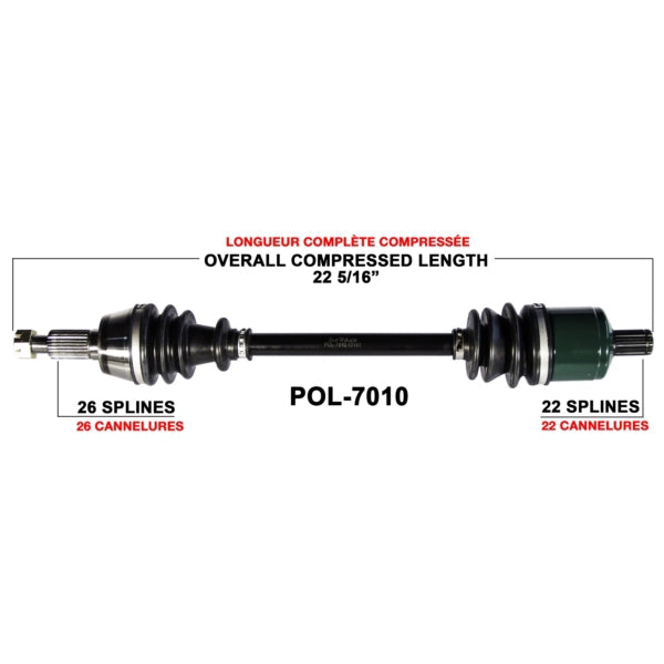 TRAKMOTIVE AXLE COMPL POL TRAKMOTIVE POL-7010