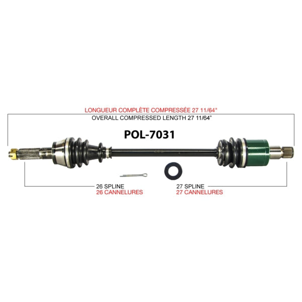 TRAKMOTIVE AXLE COMPL POL TRAKMOTIVE POL-7031