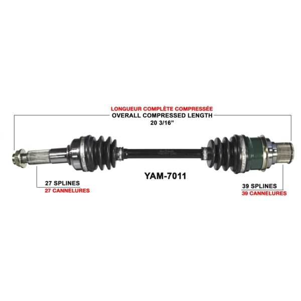 TRAKMOTIVE AXLE COMPL YAM TRAKMOTIVE YAM-7011