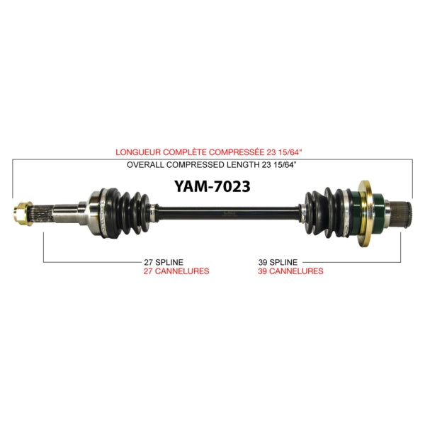 TRAKMOTIVE AXLE COMPL YAM TRAKMOTIVE YAM-7023