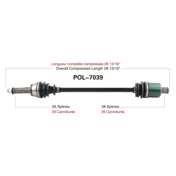 TRAKMOTIVE AXLE COMPL POL TRAKMOTIVE POL-7039