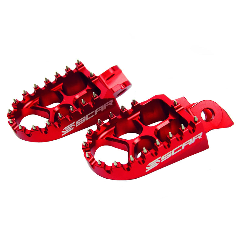 SCAR FOOTPEGS EVO (HONDA/KAWASAKI) RED S3515R