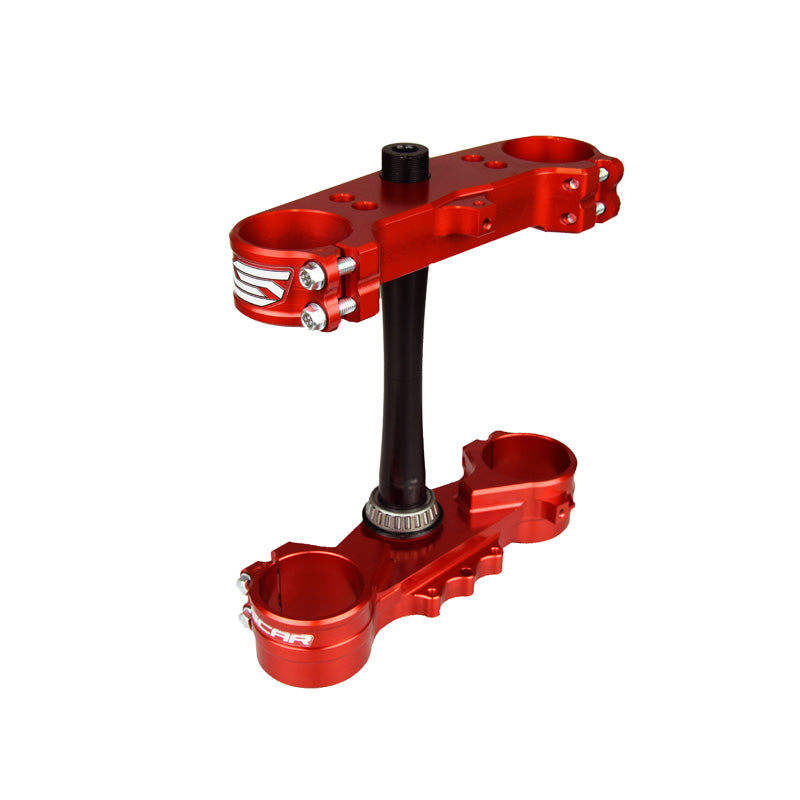 SCAR TRIPLE CLAMPS HONDA 22MM OFFSET RED S2418